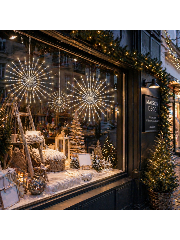 Étoile lumineuse de Noël extérieure 45 cm – 264 LED blanc chaud & froid