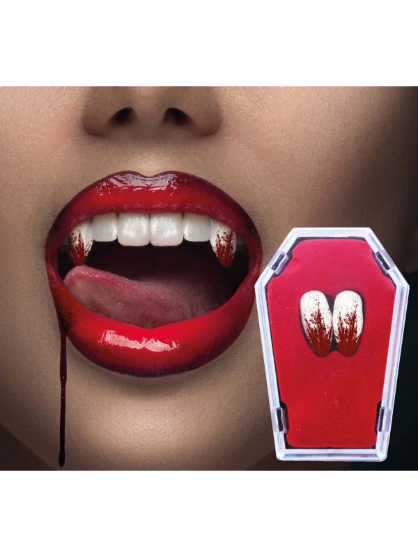Crocs de Vampire Ensanglantés avec Thermoplastique – Dents Halloween Effet Sanglant