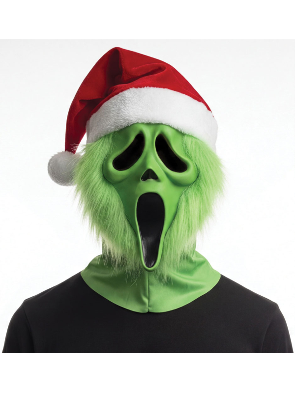 Masque Et Gants Grinch Adulte - Costume Noël Halloween Cosplay Monstre Vert
