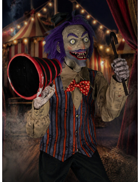Automate Rabatteur de Cirque Animé 225 cm – Speakin’ Spencer Animatronique Halloween