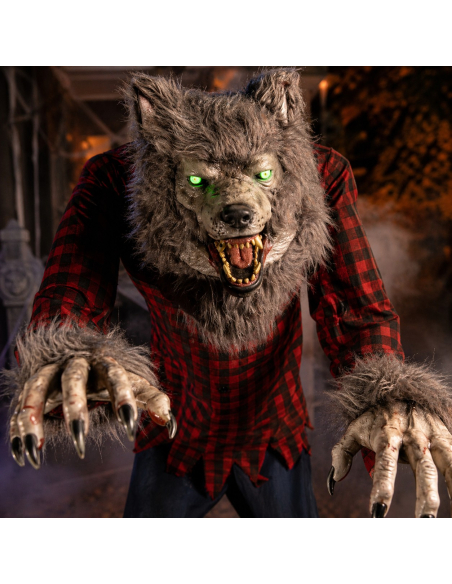 Automate Halloween Loup-Garou de 2m : Un Monstre Terrifiant