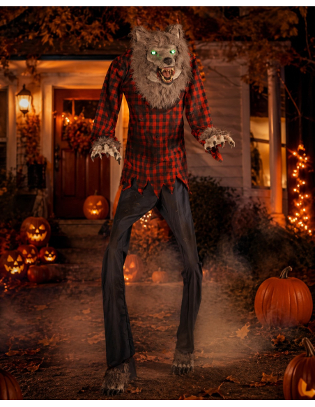 Automate Halloween Loup-Garou de 2m : Un Monstre Terrifiant
