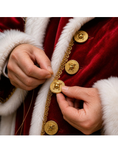 Boutons Costume Père Noël Luxe 24 mm (x6) : remplacez et améliorez votre tenue
