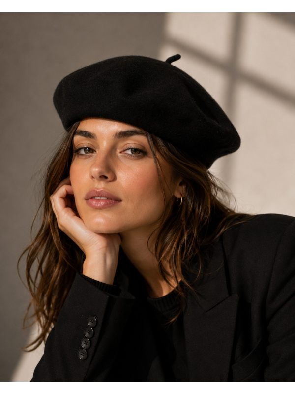béret noir mixte adulte