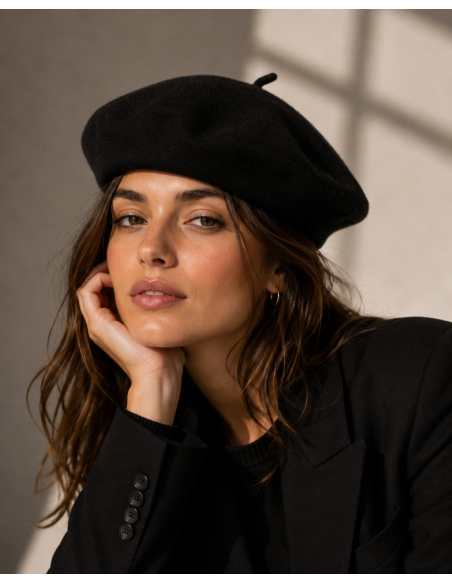 béret noir mixte adulte