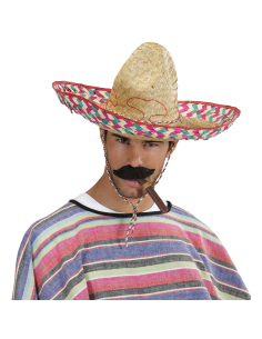 Chapeau mexicain adulte en feuille de palmier – Sombrero coloré mixte pour fiesta 2