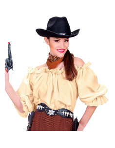 Blouse beige femme – Haut polyvalent médiéval, pirate, cowgirl ou bohème
