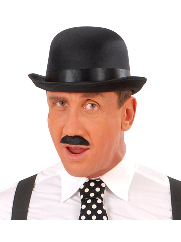 Chapeau melon noir adulte – Accessoire rétro, comique et élégant