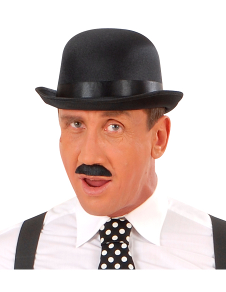 Chapeau melon noir adulte – Accessoire rétro, comique et élégant