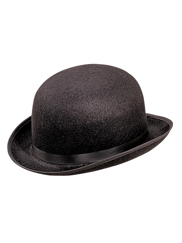 Chapeau melon noir adulte – Accessoire rétro, comique et élégant