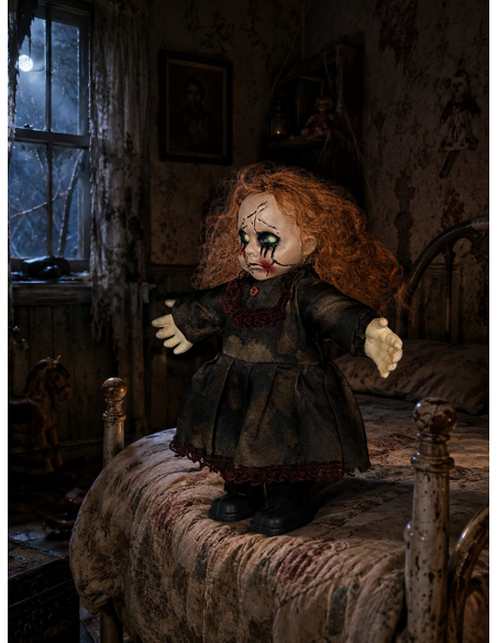 Poupée terrifiante hantée en tissu Halloween (35 cm)
