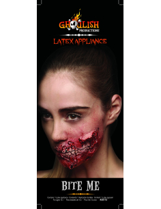 Fausse blessure dents apparentes Ghoulish Productions – Prothèse latex Halloween 2