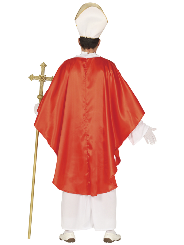 Déguisement de Pape adulte – Costume humoristique avec mitre, tunique et cape rouge