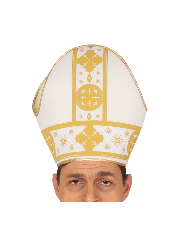 Déguisement de Pape adulte – Costume humoristique avec mitre, tunique et cape rouge