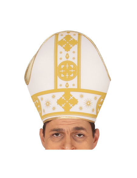 Déguisement de Pape adulte – Costume humoristique avec mitre, tunique et cape rouge