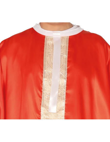Déguisement de Pape adulte – Costume humoristique avec mitre, tunique et cape rouge