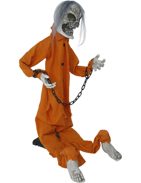 Automate prisonnier zombie Halloween son, lumière et mouvement (105 cm)