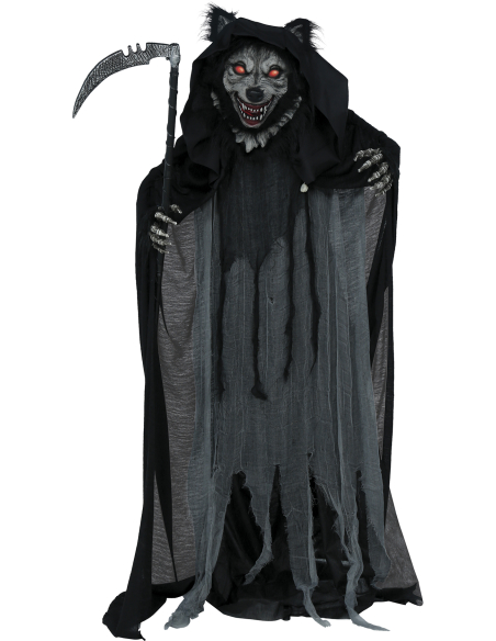 Automate loup-garou Halloween son, lumière et mouvement (175 cm)