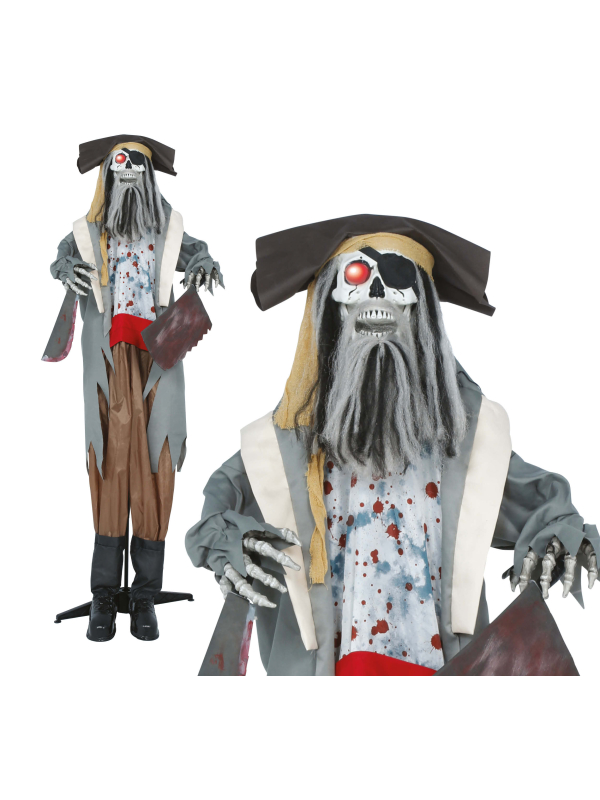 Automate pirate maudit Halloween son, lumière et mouvement (180 cm)
