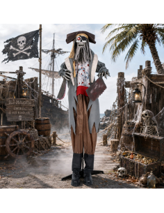 Automate pirate maudit Halloween son, lumière et mouvement (180 cm)