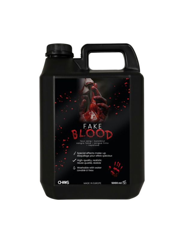 Faux sang 5L – Bidon grand format Halloween et effets spéciaux