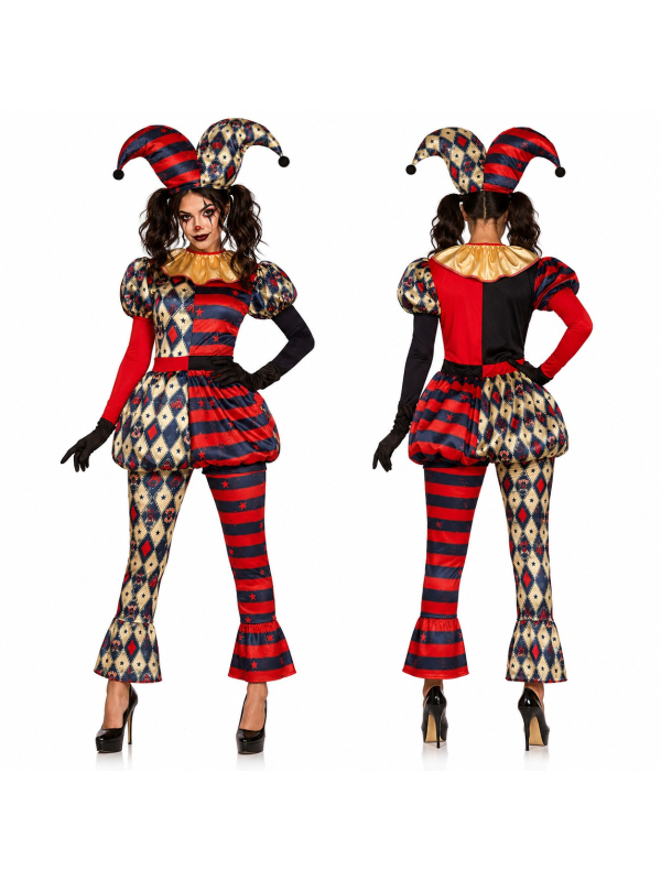 Déguisement Arlequin femme – Clown horreur Halloween