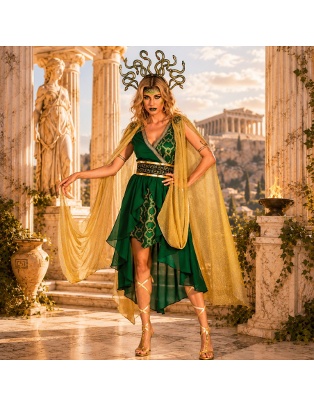 Déguisement Médusa Femme – Reine des Serpents de la Grèce Antique