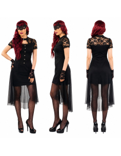 Robe Gothique Noire Femme – Élégance Sombre & Dentelle Mystique