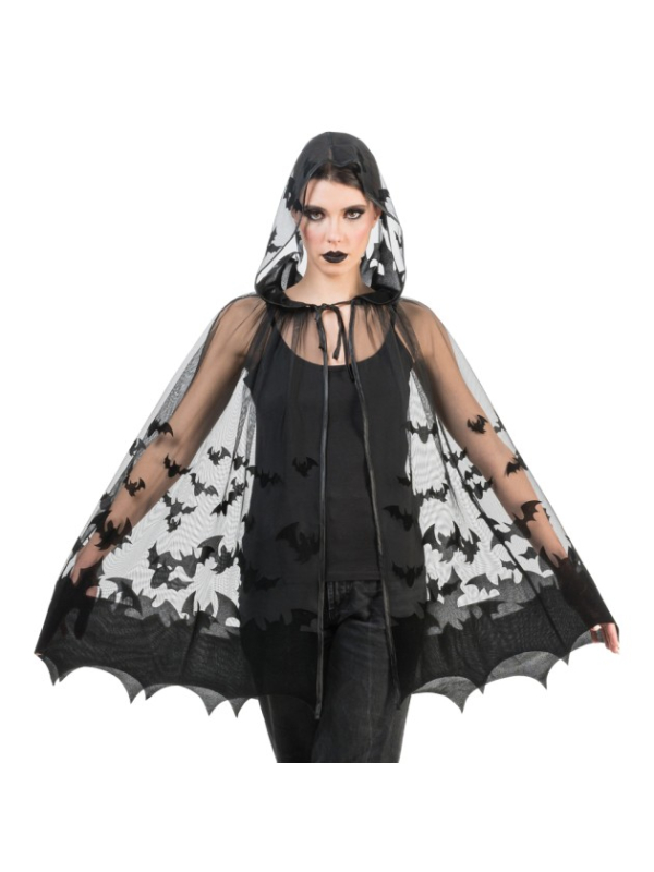 Cape Gothique Chauve-Souris Noire