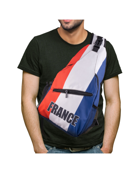 Sac bandoulière France bleu blanc rouge