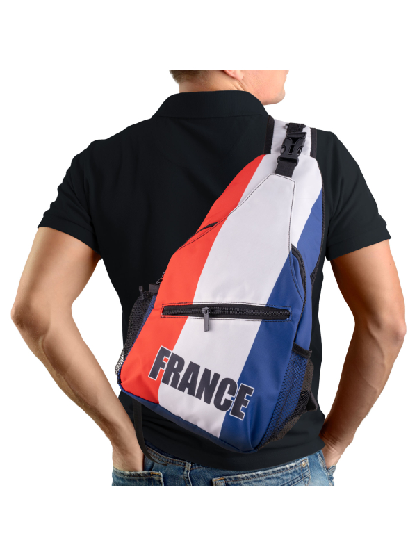 Sac bandoulière France bleu blanc rouge
