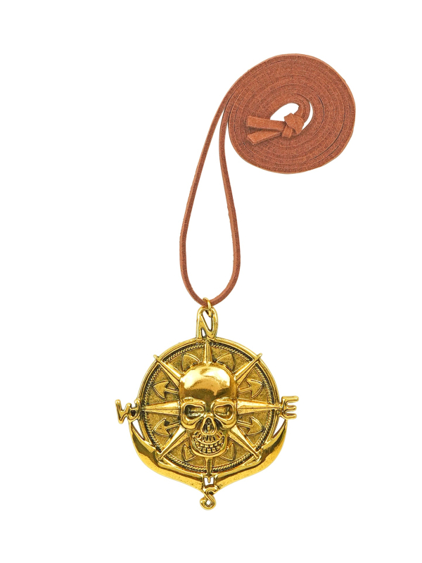 Collier avec médaillon Tête de Mort Pirate
