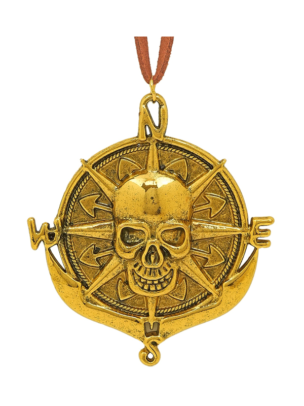 Collier avec médaillon Tête de Mort Pirate