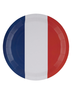 8 Assiettes Bleu Blanc Rouge en Carton – Supporter France