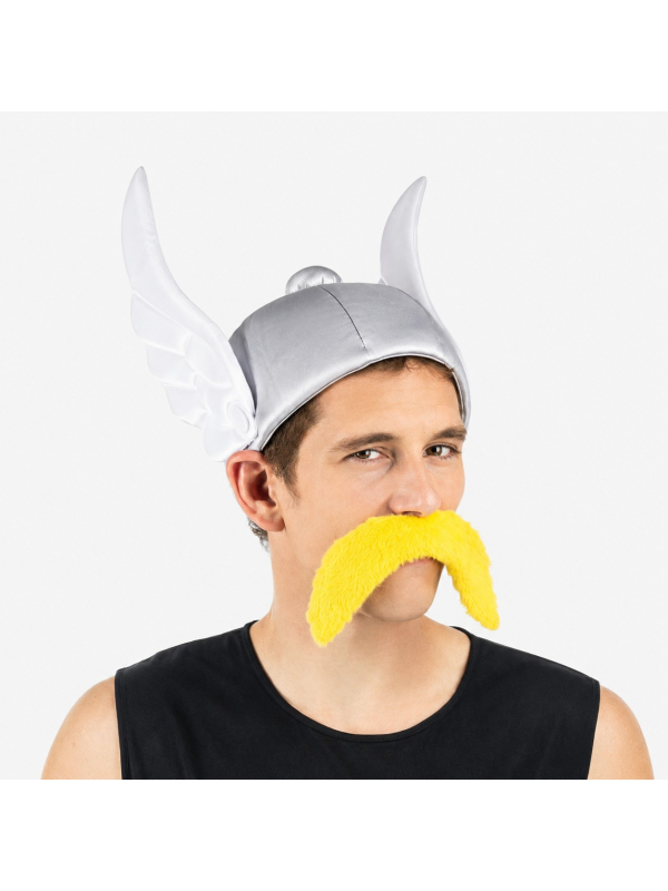 Casque Astérix™ en Tissu Adulte avec Moustache – Licence Officielle