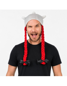Casque Obélix™ en Tissu Adulte avec Tresses – Astérix®