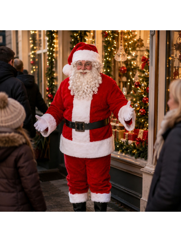 Costume de Père Noël homme en velours – 4 pièces