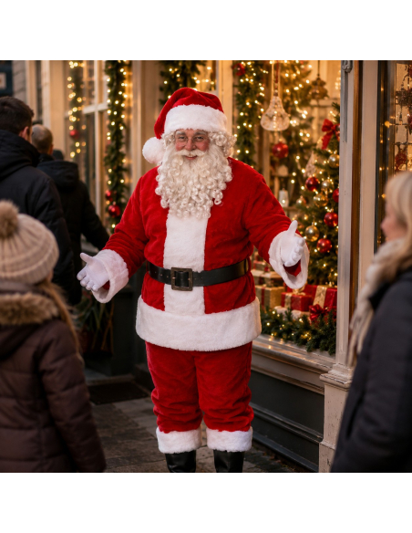 Costume de Père Noël homme en velours – 4 pièces