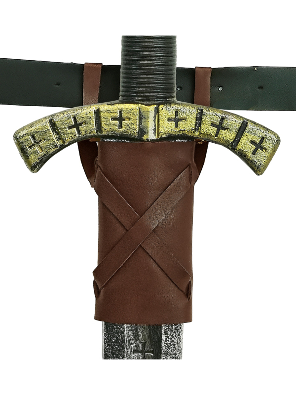 Étui à épée marron en similicuir – Porte-épée de ceinture