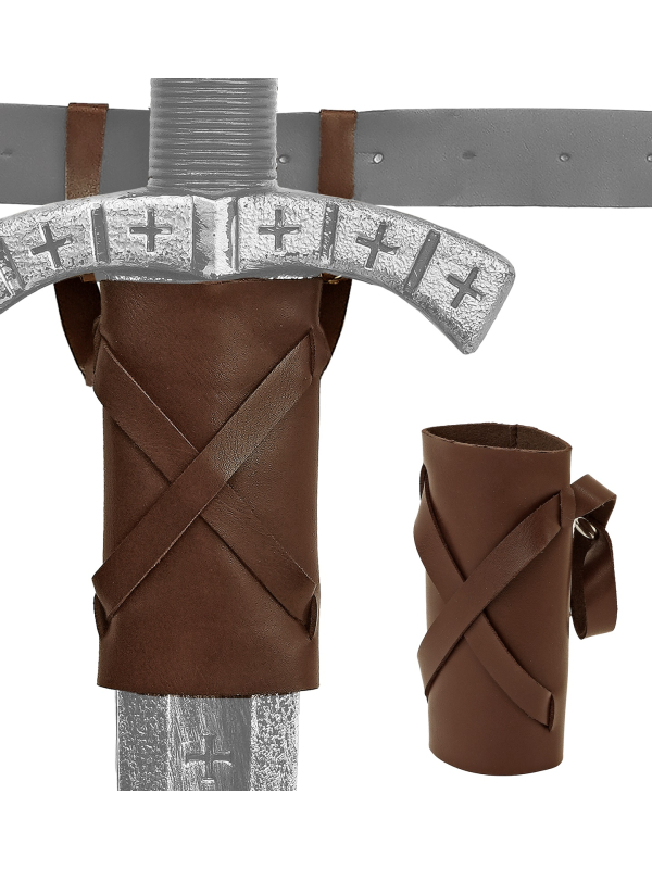 Étui à épée marron en similicuir – Porte-épée de ceinture