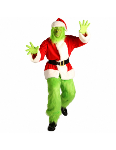 Costume de personnage vert de Noël Deluxe adulte – 6 pièces 2