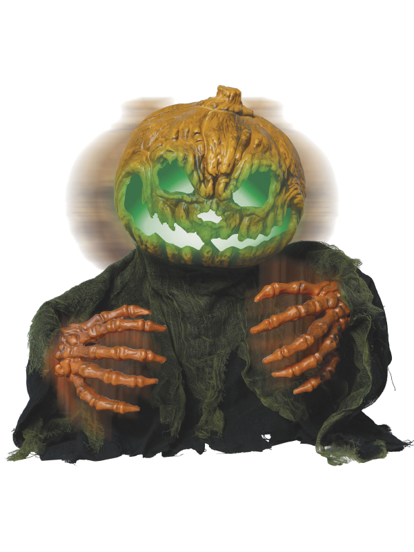 Automate Halloween monstre citrouille 50 cm – Son, lumière et mouvement