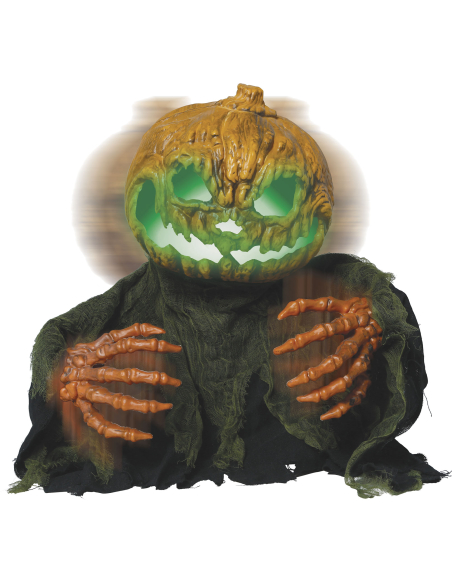 Automate Halloween monstre citrouille 50 cm – Son, lumière et mouvement