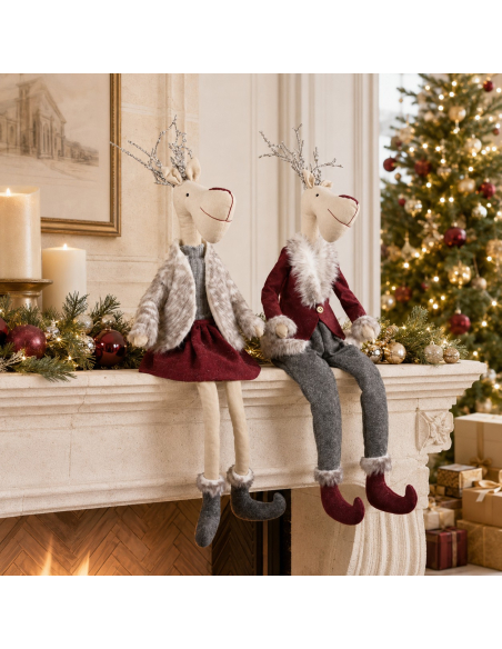 2 rennes de noel assis