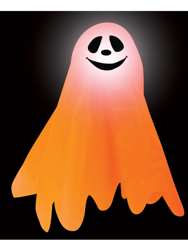 Fantôme lumineux Pop-open à couleurs changeantes 46 cm orange