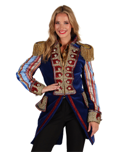 Veste de spectacle luxe femme bleu nuit & or – XS à XXXL 2