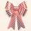Grand nœud de Noël Candy Stripes rouge et blanc – 50,8 cm