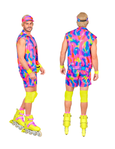 Déguisement roller fluo années 80 homme – S/M à XXL 2