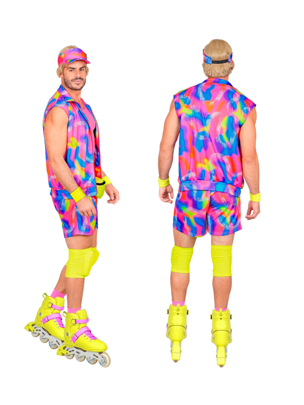 Déguisement roller fluo années 80 homme – S/M à XXL