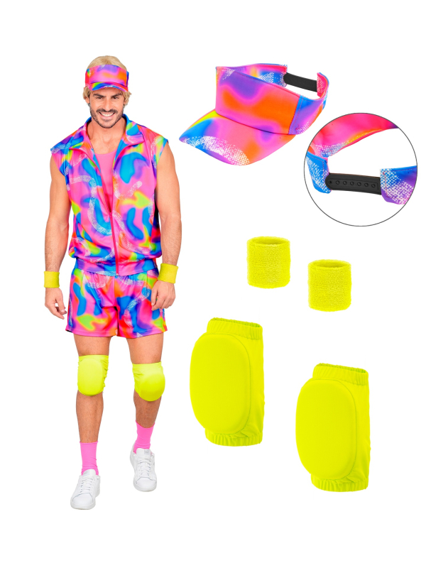 Déguisement roller fluo années 80 homme – S/M à XXL